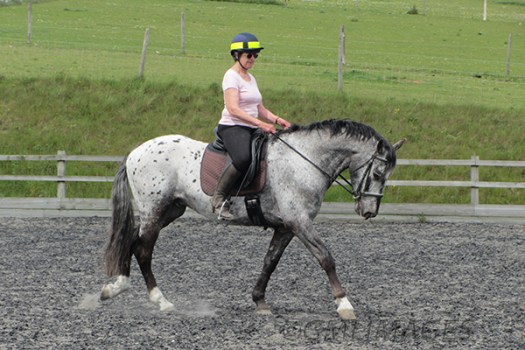 My daughters horse Smokin Hotshot and me.